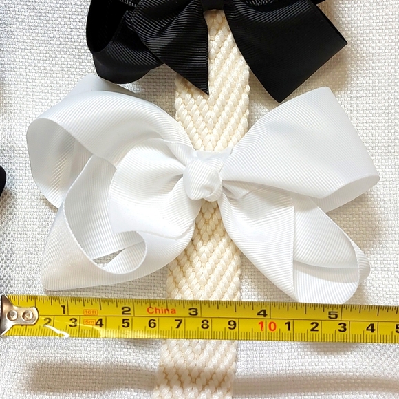 Hair Bows Grosgrain Ribbon Set of 6 - Picture 5 of 7
